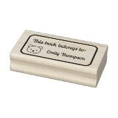Cuddly Bear 'This Book Belongs To' Stamp Rubberstempel (Stempel)