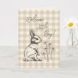 Cuddly Bunny Rabbits Bonanza - new baby boy. Kaart