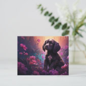 Cuddly Canine Briefkaart (Staand voorkant)