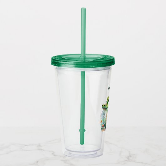 Cuddly Croc Time - Personalized Kids' Tumbler Acryl Drinkbeker (Rechts)