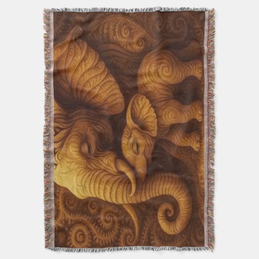 Cuddly Elephants Deken (Voorkant Verticaal)