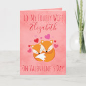 Cuddly Foxes Valentijnsdag voor vrouw Feestdagen Kaart (Voorkant)
