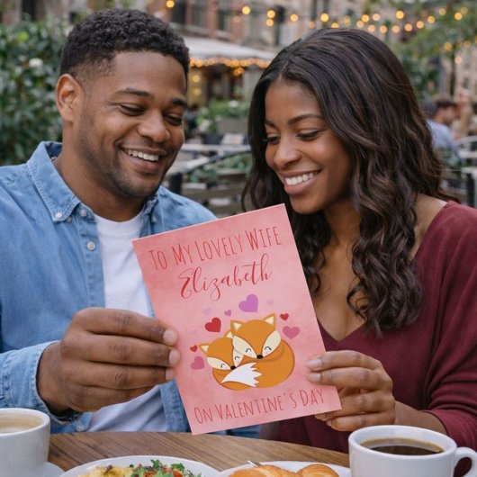 Cuddly Foxes Valentijnsdag voor vrouw Feestdagen Kaart