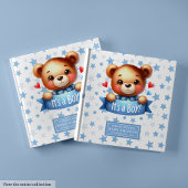 Cuddly Het is een jongen teddybeer gastenboek voor