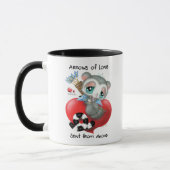 Cuddly lemur holding love arrows - sip of love mok (Links)