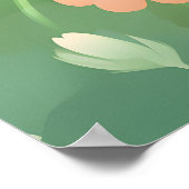 Cuddly Meadow: Baby Konijn in de lentebloemen Poster (Hoek)