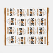 Cuddly Medium Size Football Mom Fleece Deken (Voorkant (Horizontaal))