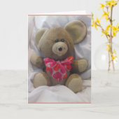 Cuddly Mouse Birthday Card Kaart (Gele Bloem)