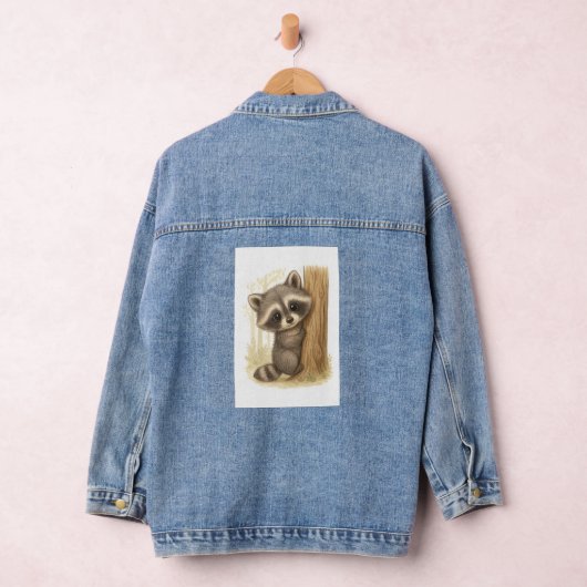 Cuddly Raccoon Forest Denim Jacket (Hangar)