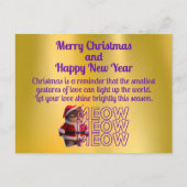 Cuddly Santa Cat Christmas Briefkaart (Voorkant)