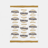 Cuddly Small Size Football Papa Fleece Deken (Voorkant)