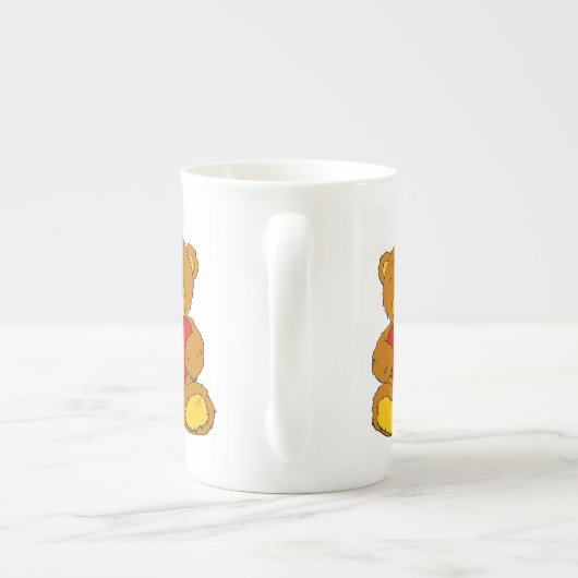 Cuddly Teddy Porselein Kop (Achterkant)