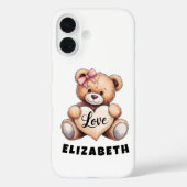 Cuddly Valentijn's Day Schattige Beer Gepersonalis Case-Mate iPhone Case (Achterkant)