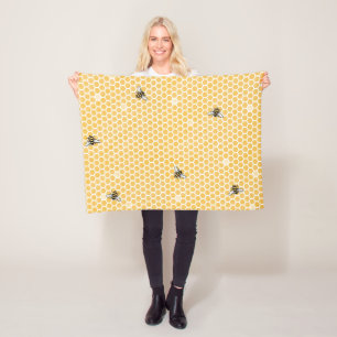 Cudly Beehive Blanket Fleece Deken