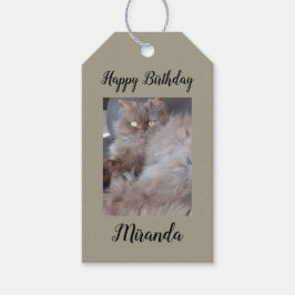 Cudly Cat Birthday Cadeaulabel