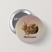 Cudly Cute Vegan Wild Bunny Rabbit Paars Ronde Button 5,7 Cm (Voorkant /achterkant)