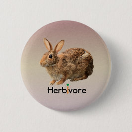 Cudly Cute Vegan Wild Bunny Rabbit Paars Ronde Button 5,7 Cm