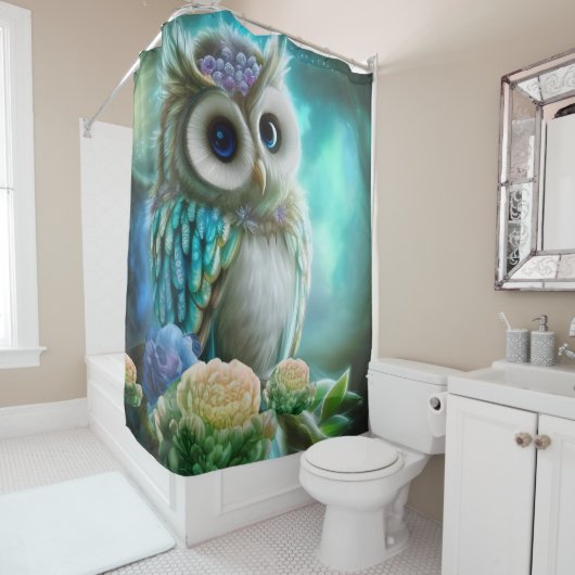 Cudly Cutie Owl Douchegordijn (In situ)