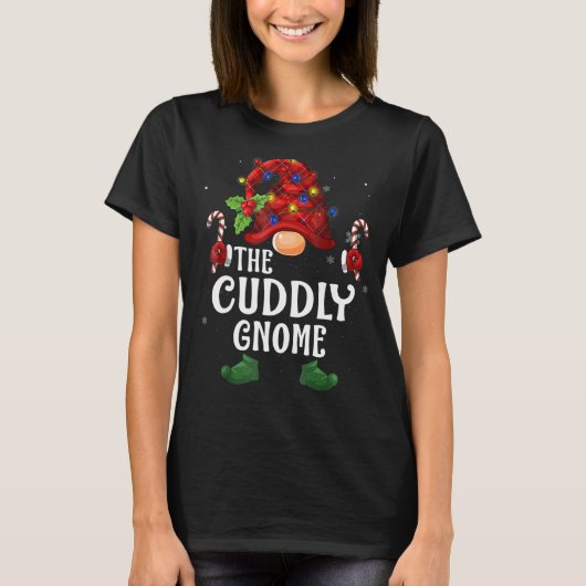 Cudly Gnome Buffalo Pset Matching Family Christm T-shirt (Voorkant)