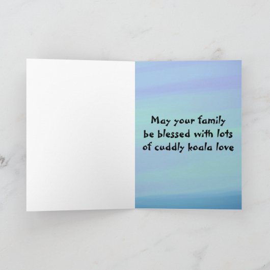 Cudly Koala Baby Kaart (Binnen)