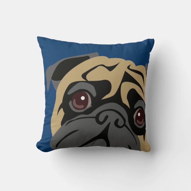 Cudly Pug Kussen (Voorkant)