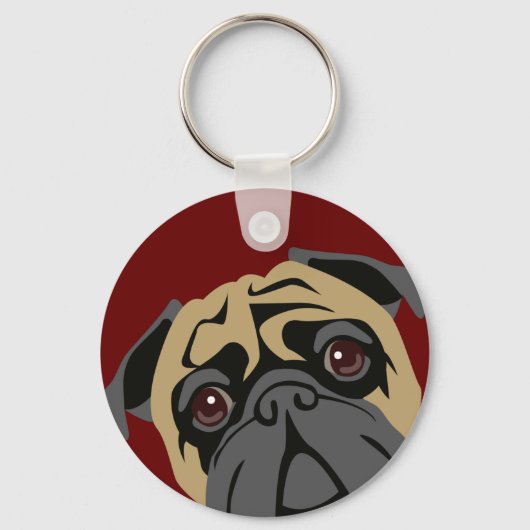 Cudly Pug Sleutelhanger (Voorkant)