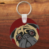 Cudly Pug Sleutelhanger (Voorkant)