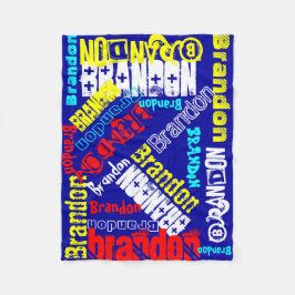 Cudly Warm fleece Personal Name Blanket Deken