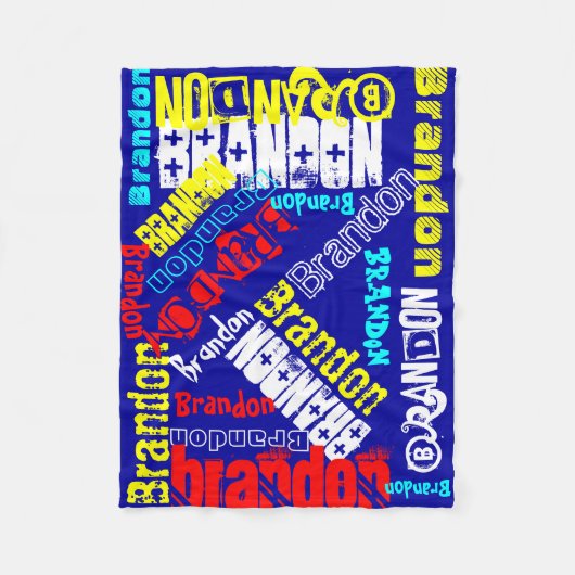 Cudly Warm fleece Personal Name Blanket Deken (Voorkant)