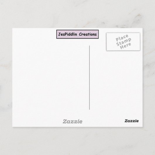 Cudly White Bunny Briefkaart (Achterkant)