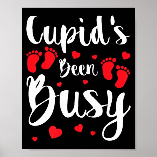 Cud's Been Busy Funny Baby Reveal 2025 Valentine N Poster (Voorkant)