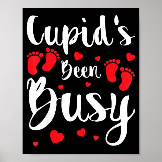 Cud's Been Busy Funny Baby Reveal 2025 Valentine N Poster (Voorkant)