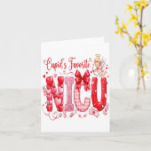 Cuds Favorite Nurse Nicu Valentines Day Shirt Nurs Kaart (Gele Bloem)