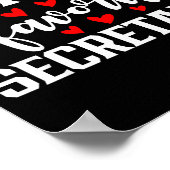 Cud's Favorite Secretary Cute Heart Valentine's Da Poster (Hoek)