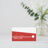 Cue Ball, Snooker Club, Pool/Snooker Player Visitekaartje (Staand voorkant)