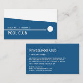 Cue Ball, Snooker Club, Pool/Snooker Player Visitekaartje (Voorkant / Achterkant)