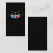 Cue Billard Balls Retro 8 Ball Player Visitekaartje (Voorkant / Achterkant)