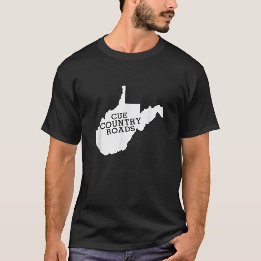 Cue Country Roads West Virginia T-shirt (Voorkant)