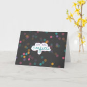 Cue de Confetti Kaart (Gele Bloem)