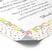Cue de Confetti Verjaardagsfeest Tijdscapsule Spel Poster (Hoek)