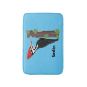 Cue grappige illustratie van de cartoon van pileaa badmat (Voorkant Verticaal)