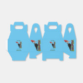 Cue grappige illustratie van de cartoon van pileaa bedankdoosjes (Uitgevouwen)