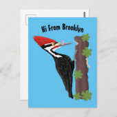 Cue grappige illustratie van de cartoon van pileaa briefkaart (Voorkant / Achterkant)