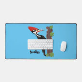Cue grappige illustratie van de cartoon van pileaa bureaumat (Keyboard & Muis)