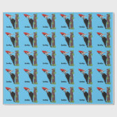 Cue grappige illustratie van de cartoon van pileaa cadeaupapier (Vlak)