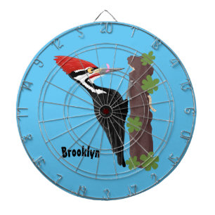 Cue grappige illustratie van de cartoon van pileaa dartbord