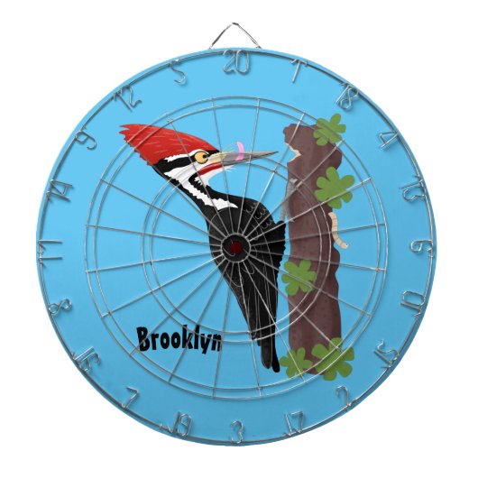 Cue grappige illustratie van de cartoon van pileaa dartbord (Voorkant)