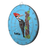 Cue grappige illustratie van de cartoon van pileaa dartbord (Voorkant Rechts)