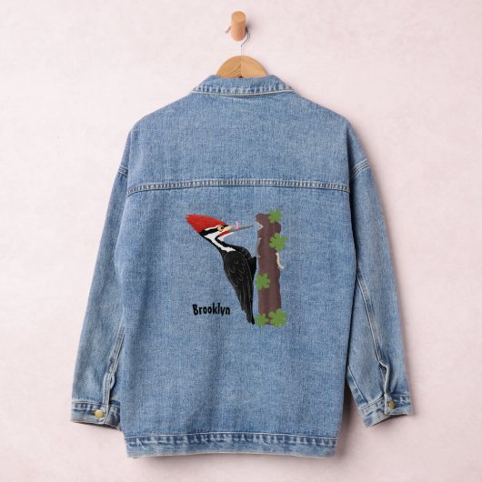 Cue grappige illustratie van de cartoon van pileaa denim jacket (Hangar)