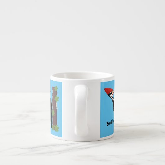 Cue grappige illustratie van de cartoon van pileaa espresso kop (Achterkant)